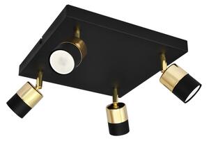 LED Bodové svítidlo TUBSSON 4xGU10/4,8W/230V černá/zlatá