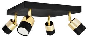 LED Bodové svítidlo TUBSSON 4xGU10/4,8W/230V černá/zlatá