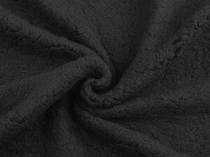 Oděvní / dekorační kožešina sherpa METRÁŽ - 4 černá