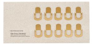 Kovová sponka na papír Brass - set 10 ks Monograph