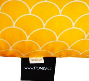 Protiprůvaňák - těsnící polštář proti průvanu POMIS Žluté vlnky Délka protiprůvaňáku: 80 cm