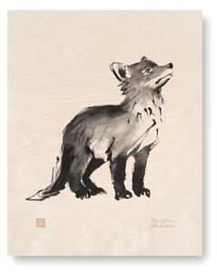 Obrázek na dřevěné kartě Fox Club 24x30 cm Teemu Järvi Illustrations