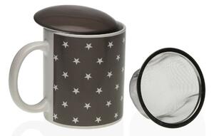 Hrnek s filtrem na čaj Versa Hvězdy Porcelán Ocel