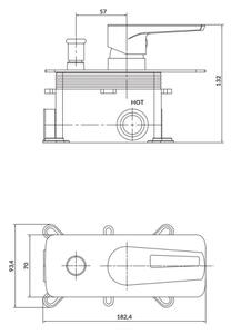 Cersanit S951-342-Sprchová baterie pro podomítkovou instalaci MILLE lesklý chrom