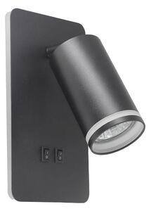 LED Nástěnné bodové svítidlo PARIS 1xGU10/10W/230V + LED/6W/230V černá