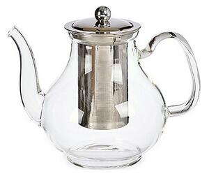3895 Konvice na čaj Classic Velký Sklo Transparentní Ocel (1100 ml)