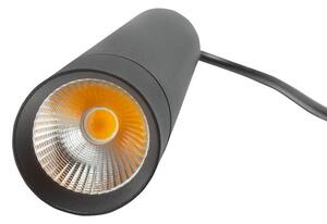 Černé LED závěsné světlo pro kolejnicový systém Hangit 12W