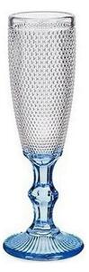 Vivalto Sklenka na šampaňské Puntíky Modrý Transparentní Sklo 6 kusů (180 ml)