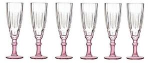 Vivalto Sklenka na šampaňské Sklo Růžový 6 kusů (170 ml)