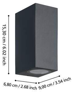 Eglo 900276 - LED Venkovní nástěnné svítidlo JABAGA 2xGU10/4,6W/230V IP44