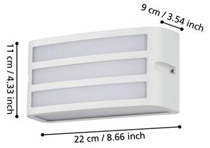 Eglo 900809 - Venkovní nástěnné svítidlo CAMARDA 1xE27/40W/230V bílá IP54