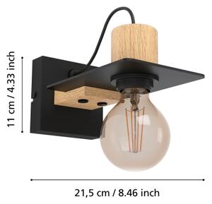 Eglo 43753 - Nástěnné svítidlo BRAMERTON 1xE27/40W/230V