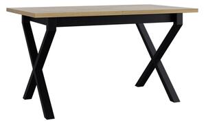Rozkládací stůl Elarno 80 x 140/180 I, Barva dřeva: dub artisan - L, Barvy nožiček: černý kov Mirjan24 5903211234651