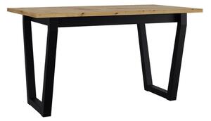 Rozkládací stůl Elarno 80 x 140/180 II, Barva dřeva: dub artisan - L, Barvy nožiček: černý kov Mirjan24 5903211234699