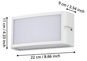 Eglo 900807 - LED Venkovní nástěnné svítidlo CAMARDA LED/10,5W/230V bílá IP54