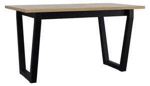Rozkládací stůl Elarno 80 x 140/180 II, Barva dřeva: sonoma-L, Barvy nožiček: černý kov Mirjan24 5903211234712