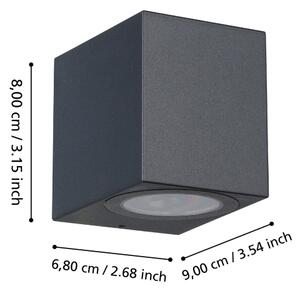 Eglo 900275 - LED Venkovní nástěnné svítidlo JABAGA 1xGU10/4,6W/230V IP44
