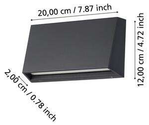 Eglo 900887 - LED Venkovní nástěnné svítidlo SPONGANO LED/9,5W/230V IP65