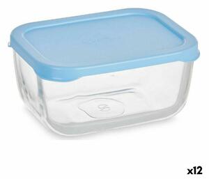 PASABAHCE Kazeta na obědy Snow 420 ml Modrý Transparentní Sklo Polyetylen (12 kusů)