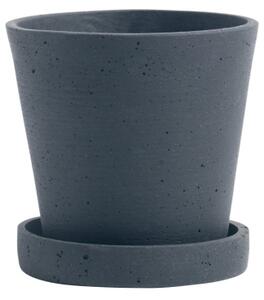 Květináč Flowerpot s podmiskou Dark Blue S HAY