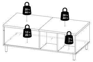 Konferenční stolek ROME 66301 hickory/černá