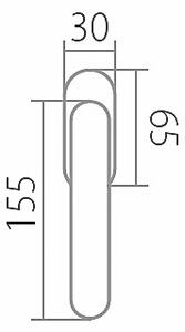 Okenní kování TWIN UFO H 1801 RO (E), 4 polohy, RO rastrovací oliva (3, 4 polohy), Twin E (nerez matná)