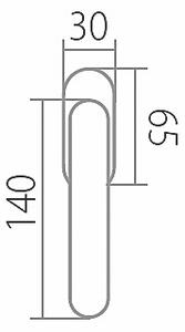 Okenní kování TWIN GULF H 1804 RO (E), 3-polohová, RO rastrovací oliva (3, 4 polohy), Twin E (nerez matná)