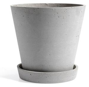 Květináč Flowerpot s podmiskou Grey XXL HAY