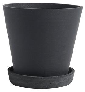 Květináč Flowerpot s podmiskou Black L HAY