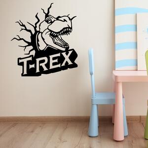 Živá Zeď Samolepka Dinosaurus T-REX Barva: černá