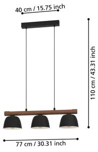 Eglo 43739 - Lustr na lanku SHERBURN 3xE27/40W/230V
