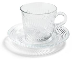 Skleněný šálek s podšálkem Pirouette 150 ml HAY
