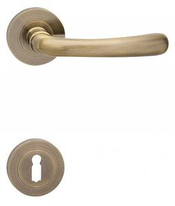 Dveřní kování COBRA DEA-R (OFS), klika-klika, WC klíč, COBRA OFS (bronz česaný)