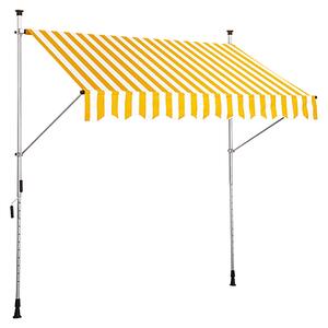 Sunfun Rozpěrná markýza, bílo-žlutá, šířka: 2,5 m, výsuv: 1,3 m