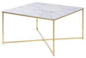 Konferenční stolek ALISMA 2 bílá/zlatá