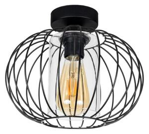 Přisazený lustr CORRINI 1xE27/60W/230V pr. 25 cm černá/čirá