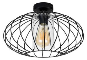 Přisazený lustr CORRINI 1xE27/60W/230V pr. 34 cm černá/čirá