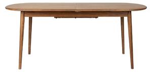 Rozkládací jídelní stůl s přídavnou deskou s deskou v dekoru ořechového dřeva 90x180 cm Twist – Zuiver
