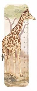 Samolepící dětský nástěnný metr Žirafa