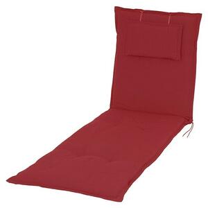Sunfun Polstr na lehátko Exclusive Line, 190 × 60 cm, polyester, červená