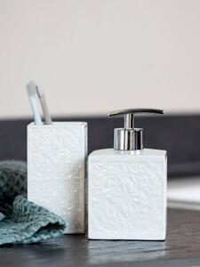 Keramický dávkovač na mýdlo v bílé barvě se vzorem CORDOBA, 500 ml, 13x9x9 cm, WENKO