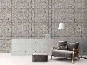 A.S. Création | Vliesová tapeta na zeď Terra 38921-2 | 0,53 x 10,05 m | bílá, zlatá, krémová, metalická, šedá