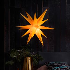 Sterntaler LED hvězda IP44 18cípá žlutá Ø 40 cm