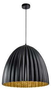 Lustr na lanku TELMA 1xE27/60W/230V pr. 70 cm černá/zlatá