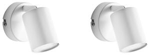 Sada 2 nástěnných lamp NYANDO Kov Bílá