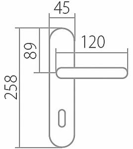 Dveřní kování TWIN AMADEUS BA 1360 (ABR), klika-klika, Otvor pro obyčejný klíč BB, Twin ABR (mosaz patinovaná), 90 mm