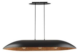 Lustr na lanku GONDOLA 3xE27/60W/230V černá/měděná
