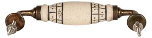 Nábytková úchytka / madlo s porcelánovým zdobením Mavita IV – 17x5x3 cm
