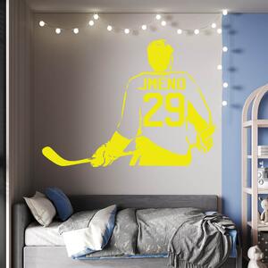 Živá Zeď Samolepka Hokejový dres se jménem Barva: černá