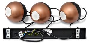 LED Lustr na lanku MIDWAY 3xGU10/4,8W/230V černá/měděná